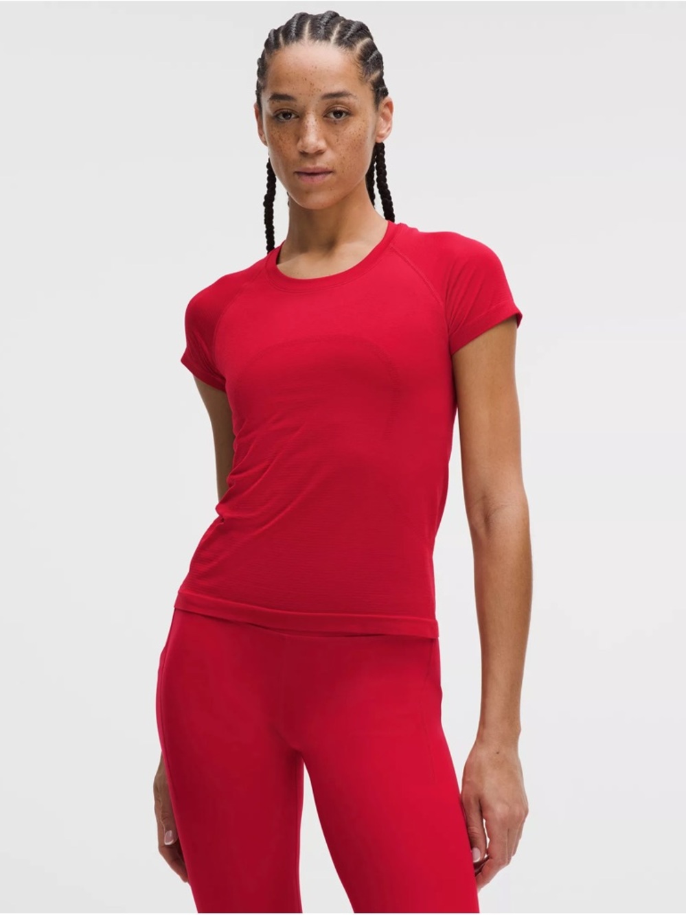 Red Short-Sleeve swiftly tech cropped women Lululemon